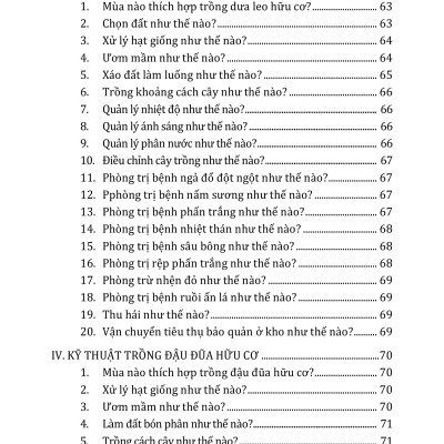 Nông Nghiệp Xanh, Sạch - Kỹ Thuật Trồng Rau, Củ, Quả Hữu Cơ