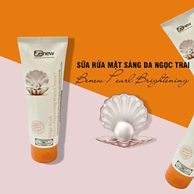 Sữa rửa mặt trắng sáng Da Ngừa lão hóa Ngọc Trai - Benew Pearl Brightening 160ml