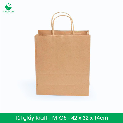 MTG5 MTG5T - COMBO 200 TÚI GIẤY KRAFT - 42x32x14 cm