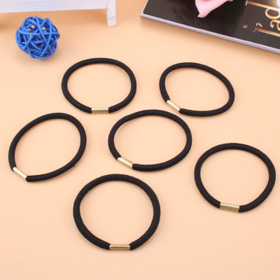 Combo 5 Dây Buộc Tóc, Thun Cột Tóc Đen Trơn Đơn Giản Tinh Tế SC18