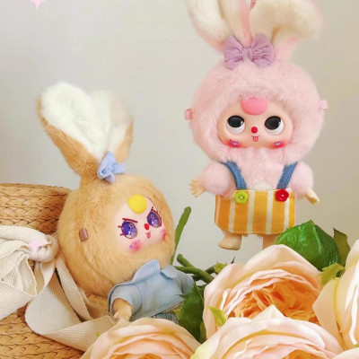 Gấu Bông Baby Three móc khóa Macaron Cute Bunny 