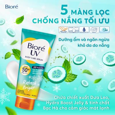 Serum Chống Nắng Dưỡng Thể Kháng Bụi - Sáng Mịn Mát Lạnh Biore (150ml)