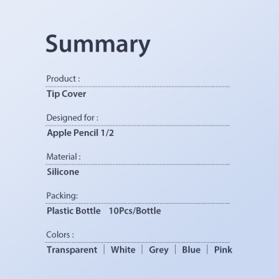 Combo 10 Vỏ Đầu Silicon Dành Cho Apple Pencil 1 / Apple Pencil 2, Dux Ducis Tip Cover - Hàng Chính Hãng