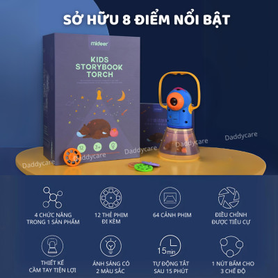 Đèn pin chiếu hình cổ tích cho bé Mideer Kid Storybook Torch