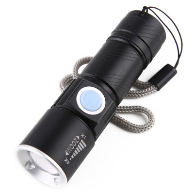 Đèn pin zoom mini siêu sáng đầu sạc USB - Chính hãng Henrysa