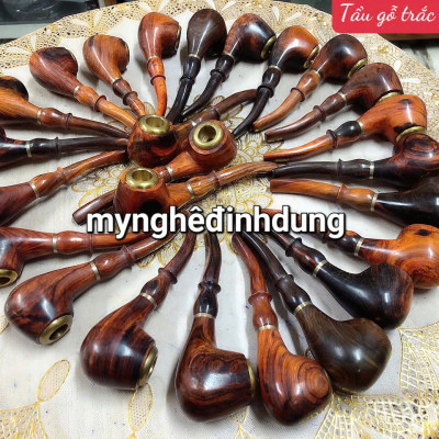 Tẩu sì gà hút thuốc phong cách lịch mãn đẳng cấp bằng gỗ trắc đỏ đen 