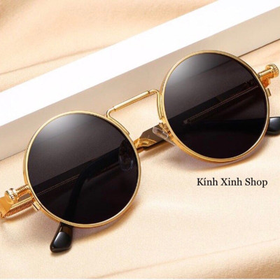 Kính mát thời trang mắt tròn xoe phong cách Hàn Quốc (ĐEN)
