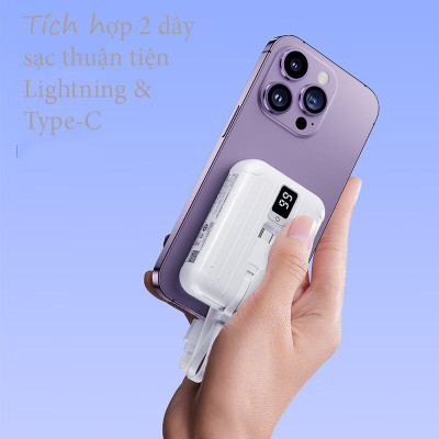 Sạc Dự Phòng Pisen Quick - POWERLink Tiny 22.5W 10000mAh (L & C) - Pisen TS-D326 - Màu Tím