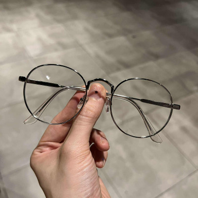 Kính vintage mắt tròn nhỏ gọng kim loại cho nam nữ