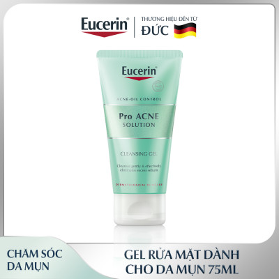 Gel rửa mặt giảm mụn Eucerin Pro Acne Cleansing Gel 75ml
