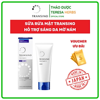 Sữa Rửa Mặt Sáng Da, Mờ Thâm, Giảm Nám Transino Clear Wash 100g