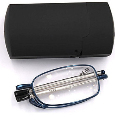 Kính lão gọng xếp 868 màu xanh tròng lão 4 độ_nữ