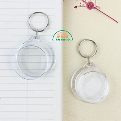 Phôi móc khóa mica MK043 Φ38mm [50] (100) - Bịch (50)