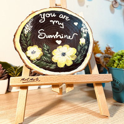 Tranh Vẽ Tay Trên Gỗ Thông You Are My Sunshine – Decor Handmade Độc Bản