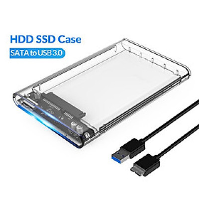 Box hộp ổ cứng di động 2.5 inch trong suốt USB 3.0 QGeeM C25B BX35 cho ổ ssd ổ cứng laptop - miếng lót chuột