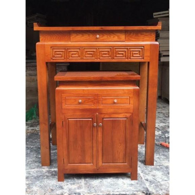 Bàn thờ án gian án thờ kệ thờ gỗ sồi Mỹ giá thật