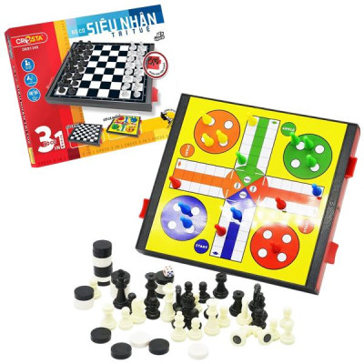 Bộ Cờ 3 Trong 1 - Siêu Nhân Trí Tuệ - Cresta DK81340