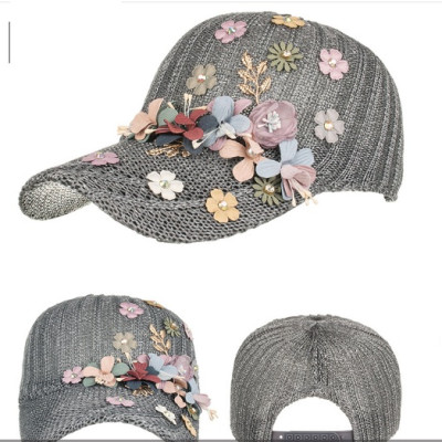 Nón kết, nón lưỡi trai nữ đính hoa A063