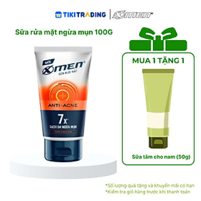 Sữa rửa mặt X-Men 100g Detox/Sáng da/Ngừa mụn/Kiểm soát nhờn/Mát lạnh 