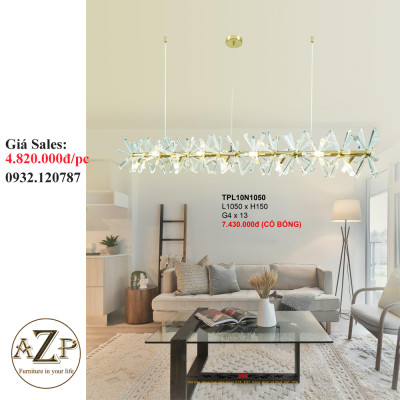 ĐÈN THẢ TRẦN PHA LÊ / ĐÈN THÔNG TẦNG TRANG TRÍ PHÒNG KHÁCH / PHÒNG NGỦ / CẦU THANG / KHÔNG GIAN SANG TRỌNG AZP-10 phong cách đương đại, hàng nhập khẩu AZP