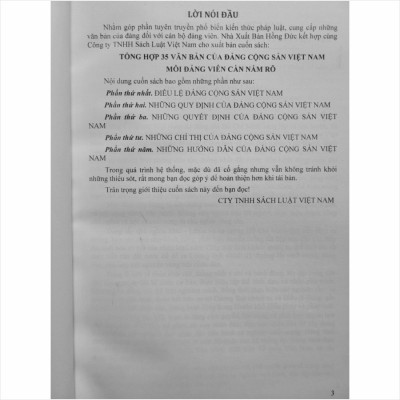 Tổng Hợp 35 Văn Bản của Đảng Cộng Sản Việt Nam - Mỗi Đảng Viên Cần Nắm Rõ (V2350T)