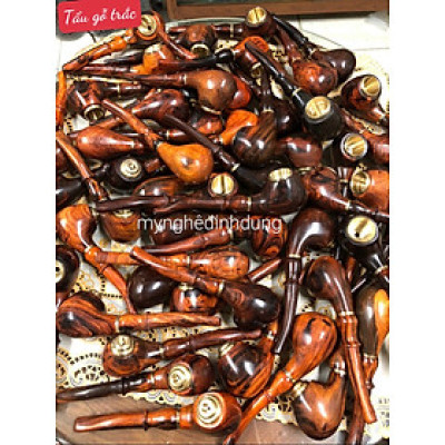 Tẩu sì gà hút  thuốc phong cách lịch mãn đẳng cấp bằng gỗ trắc đỏ đen 