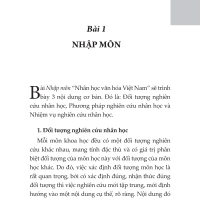 Nhân Học Văn Hóa Việt Nam