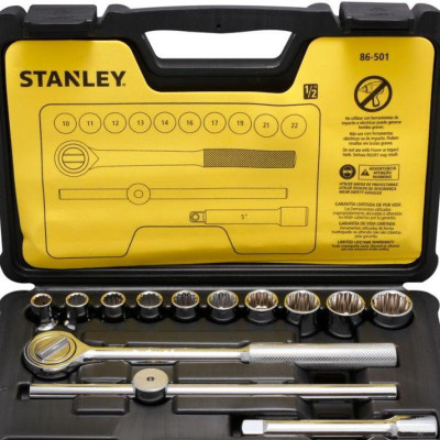 BỘ ĐẦU TUÝP 1/2 INCH 14 CHI TIẾT HỆ MÉT STANLEY 86-501 - HÀNG CHÍNH HÃNG