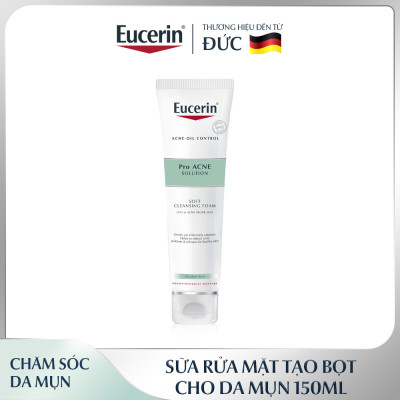 Sữa rửa mặt tạo bọt sạch sâu cho da nhờn Eucerin Pro Acne Cleansing Foam 150g