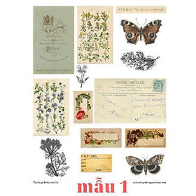 Sticker tự cắt phong cách cổ điển - vintage trang trí sổ nhật kí, sổ tay | Bullet journal - kc014-15