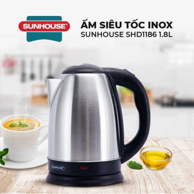 Ấm Siêu Tốc Inox Sunhouse SHD1186 - 1.8L - Hàng chính hãng