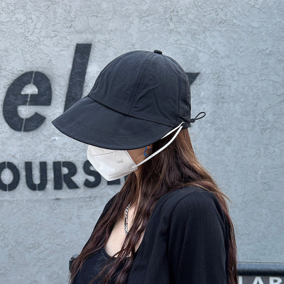Mũ chống nắng  nửa đầu Hàn Quốc có nút  đeo khẩu trang, nón vành rộng có túi  để khẩu trang , dây  rút điều chỉnh kích thước  giúp chống nắng, chống gió, che nắng phong cách thời trang hiện đại , trẻ trung