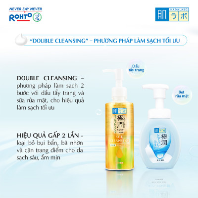 Bọt rửa mặt dưỡng ẩm Hada Labo Gokujyun Moisturizing Foaming Wash 160ml