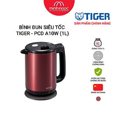 HÀNG CHÍNH HÃNG: BÌNH ĐUN SIÊU TỐC TIGER PCD-A10W MÀU NÂU/ ĐỎ
