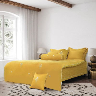 Bộ ga gối EVERON Cotton Sắc Hạ ESC23002 thêu sang trọng hiện đại, nhiều kích thước