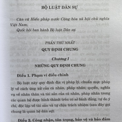 Bộ Luật Dân Sự ( Hiện Hành )
