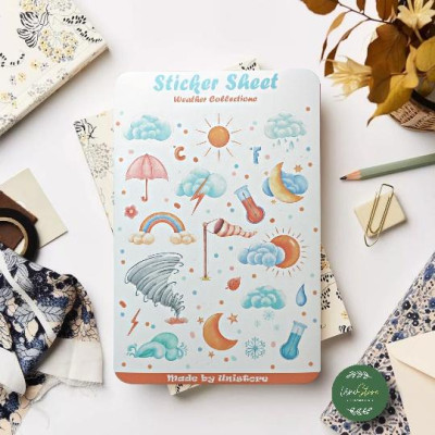 Sticker sheet wethear collection - chuyên dán, trang trí sổ nhật kí, sổ tay | Bullet journal sticker