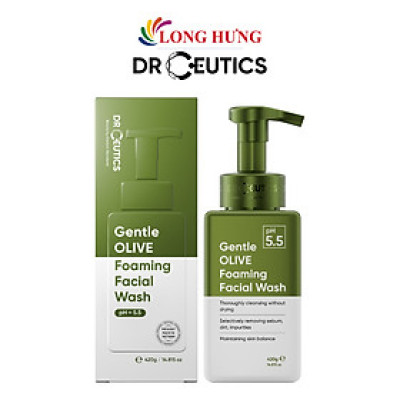 Sữa rửa mặt tạo bọt DrCeutics Gentle Olive Foaming (420g) - Hàng chính hãng