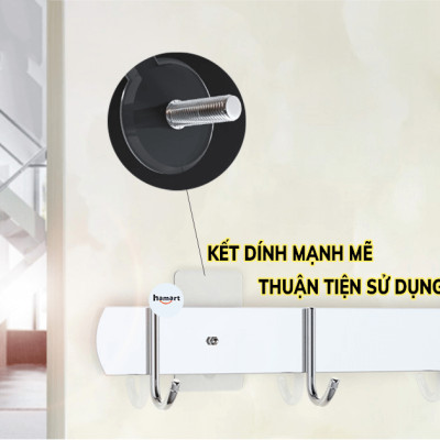 Móc Dán Tường Có Đinh Ốc Vít Miếng Dán Tường Đóng Đinh Tiện Lợi Ko Khoan Đục Tường