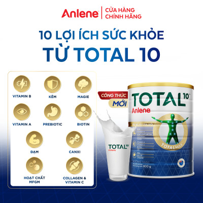 Combo 3 TPBS Anlene TOTAL 10 lon 800g tặng máy vắt cam