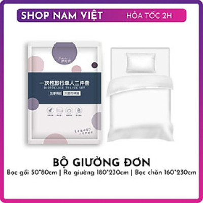 Bộ Ga Giường, Vỏ Chăn Gối Dùng Một Lần Đi Du Lịch