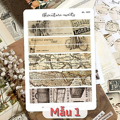 Sticker tự cắt phong cách cổ điển - sticker tự thiết kế vintage trang trí sổ nhật kí, sổ tay | Bullet journal - kc022