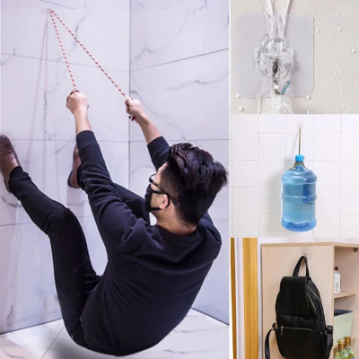 Bộ 15 Móc dán tường, dính tường trong suốt Siêu chắc, siêu chịu lực loại 10kg