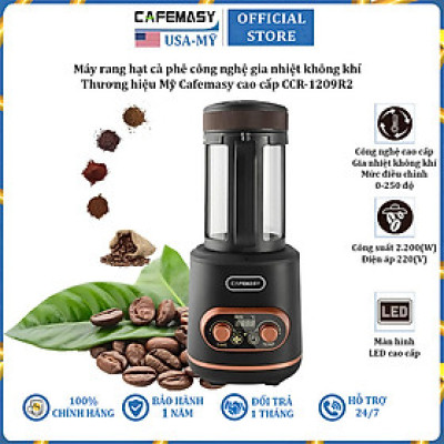 Máy rang hạt cà phê công nghệ gia nhiệt không khí thương hiệu Cafemasy CCR-1209R2 - Hàng Chính Hãng