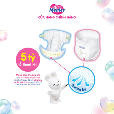 Combo 2 Tã/bỉm quần Merries Đủ Size M52/L44/XL38/XXL24