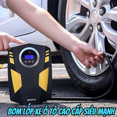 Bơm Lốp Ô Tô, Xe Máy Tự Ngắt Thông Minh – Đồng Hồ Áp Suất Số, Bơm Cực Nhanh, Chất Lượng Cao Cấp