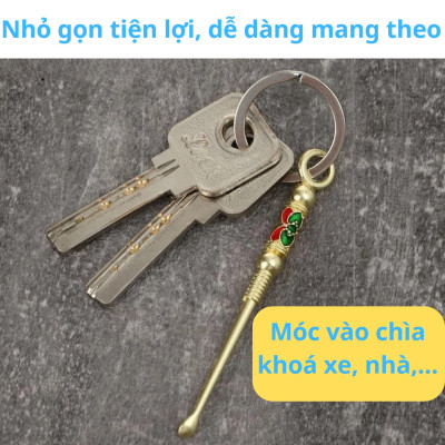 Cây Lấy Ráy Tai Bằng Hợp Kim Kẽm, Dụng Cụ Làm Sạch Tai Móc Chìa Khoá Nhà, Xe, Túi Xách