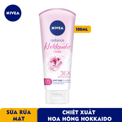 Sữa Rửa Mặt Tạo Bọt NIVEA Chiết Xuất Hoa Hồng Hokkaido (100ml) - 84984