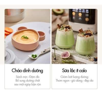 Máy làm sữa hạt Bear PBJ-D10T1 1.75L - Công suất 1000W, có chế độ nóng và dùng đá, Hàng chính hãng