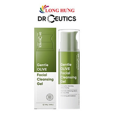 Gel rửa mặt tạo bọt DrCeutics Gentle Olive Facial Cleansing Gel (250g) - Hàng chính hãng
